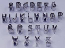 Alphabet Fondant / cookie  Cutter ) metal 2.5cm
