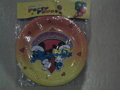 smurf paper plates