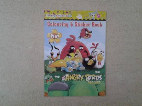 angry bird colouring and sticker book, small, great for party favors