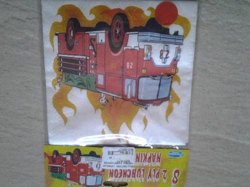 Fire engin serviettes, 8 per pack, perfect for fireman party