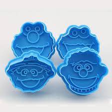 Sesame street Fondant plunger cookie Cutter