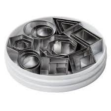 Metal 8 shapes steel cookie cutters with multi sizes or use for fondant