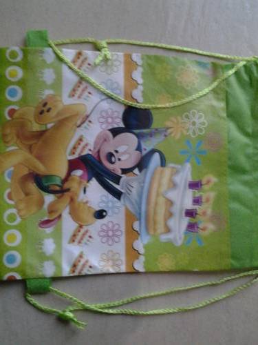 Mickey and minnie mouse string bag, was R20 now R10