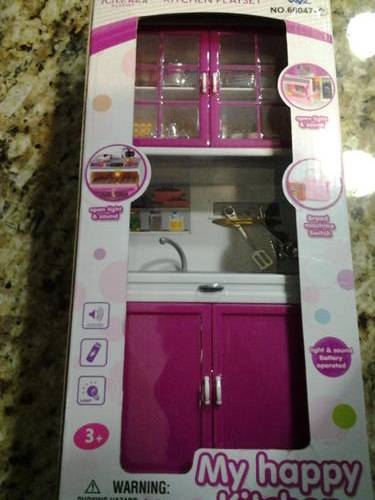 Doll house furniture, kitchen cupboard, suitable for barbie dolls