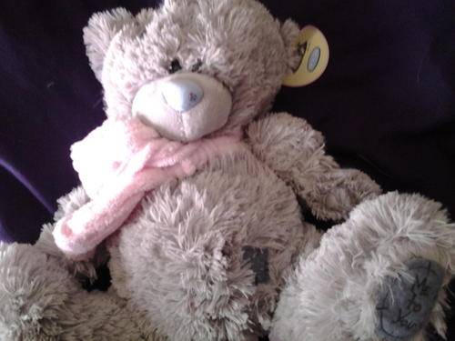Tatty teddy 30cm plush toy. Pink scarve
