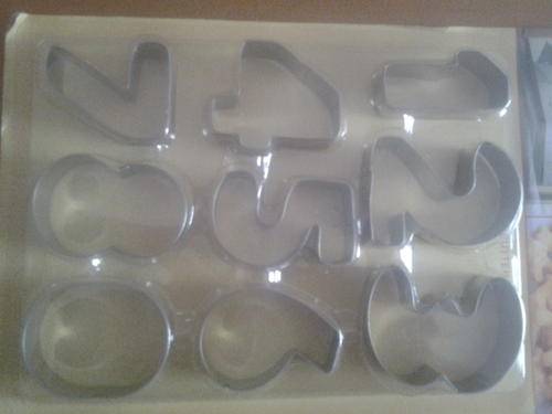 Metal Numeric fondant/cookie cutters (+-5cm) numbers