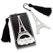 Wedding thank you gift , eiffel tower bookmark, in a pretty