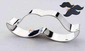 Moustache cookie cutter metal, +-8x3cm