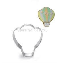 Hot air Balloon cookie cutter metal, 6.5x5.5cm