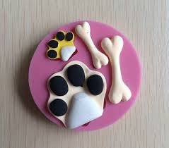 Silicone fondant dog bone and paw mold