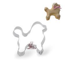 Poodle dog cookie cutter metal, 7x7cm