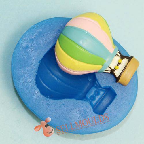 Hot air balloon silicone mould, for choclate or fondant, size of mould 5x4cm