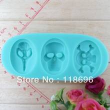 Scull Silicone fondant / sugarpaste mould, mould size 11x5cm