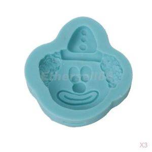 Silicone clown fondant mold