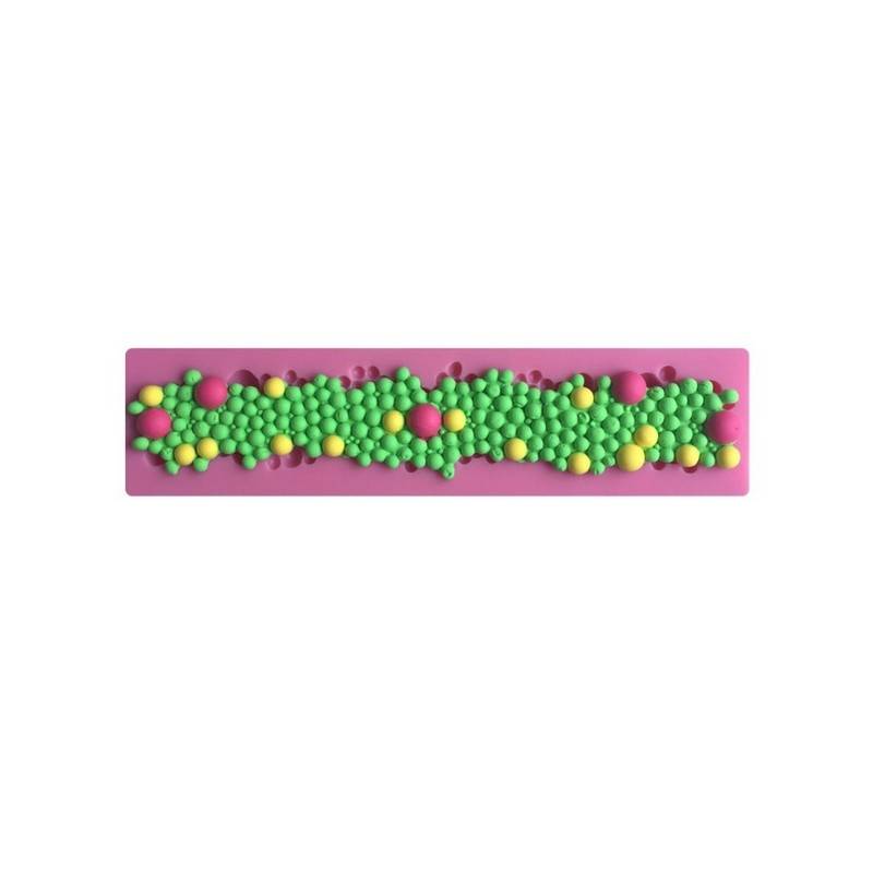 Silicone bubble fondant mold, mould size 21x5cm