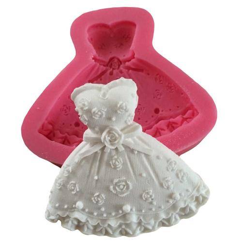 Silicone fondant  mould Dress,  size of moulds 7x7cm