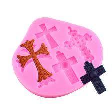 Cross silicone mould, for  fondant, size of mould 9.5x9cm