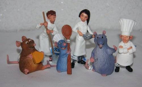 Ratatouille figurines set, use as plastic cake toppers