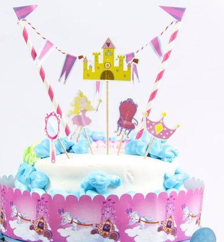 Cake topper bunting banner Girly Princess