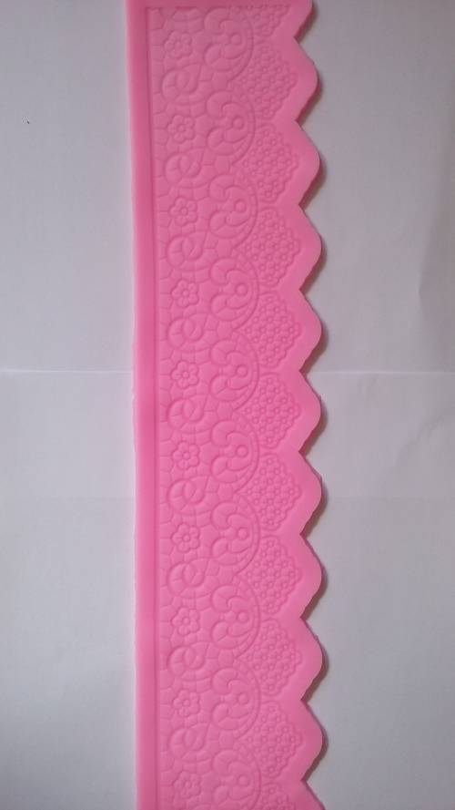 Silicone fondant lace border mould, size of mould 39x8cm
