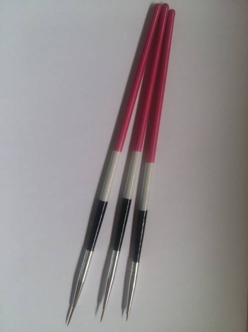 Fine cake decorating brush set