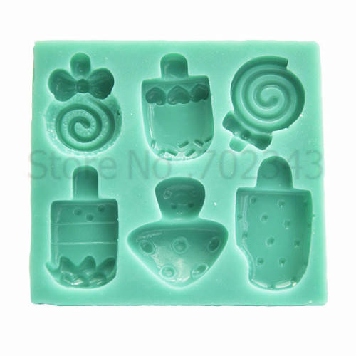 Ice cream lollipop Silicone fondant mould, size of mould 7.5x8cm