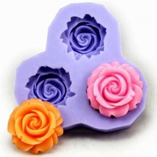 Roses silicone mould, for choclate or fondant, 2.5cm