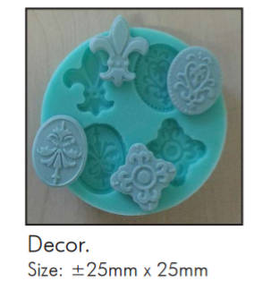 Fleur De Lis decor Silicone fondant / sugarpaste mould