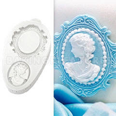 Cameo Frame silicone fondant mould, frame 5.7x4cm