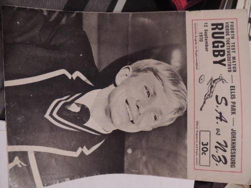 Officail Programm - Fourth Test Match S.A. vs New Zealand 12 Sept 1970