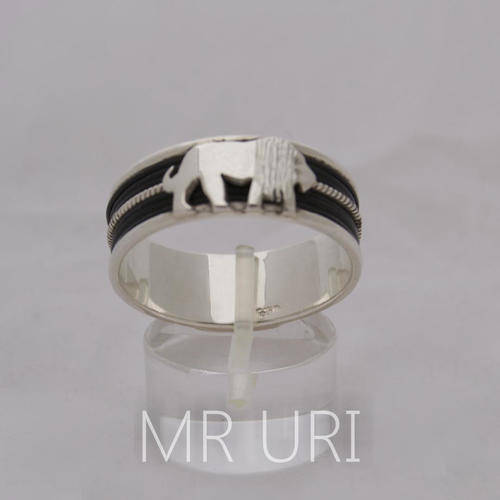 Mens African Safari Lion Band, Solid 925 Silver, Ring Size 11.5