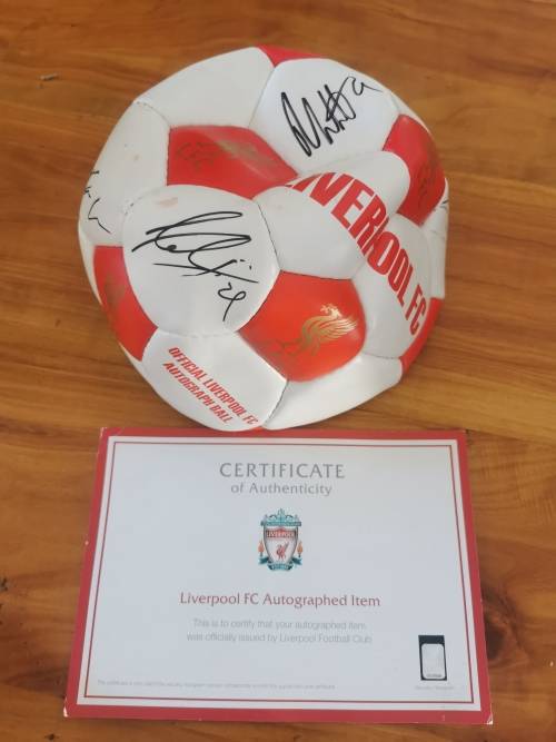 OFFICIAL LIVERPOOL SIGNED BALL. - 1st Team
