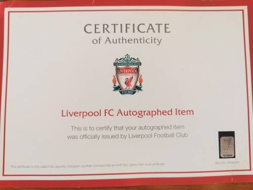 OFFICIAL LIVERPOOL SIGNED BALL. - 1st Team