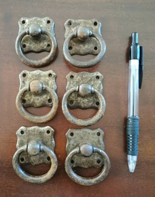Vintage metal drawer handles