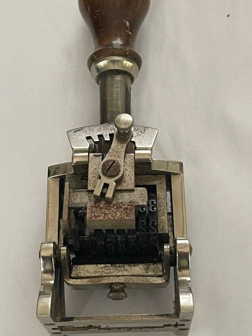 `Spicers Forward` Vintage Number stamp in original Box (Box Damaged)