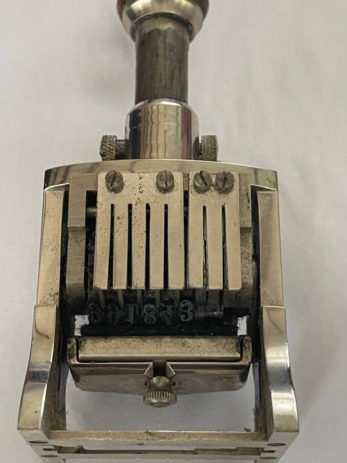 `Spicers Forward` Vintage Number stamp in original Box (Box Damaged)