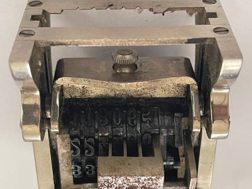 `Spicers Forward` Vintage Number stamp in original Box (Box Damaged)