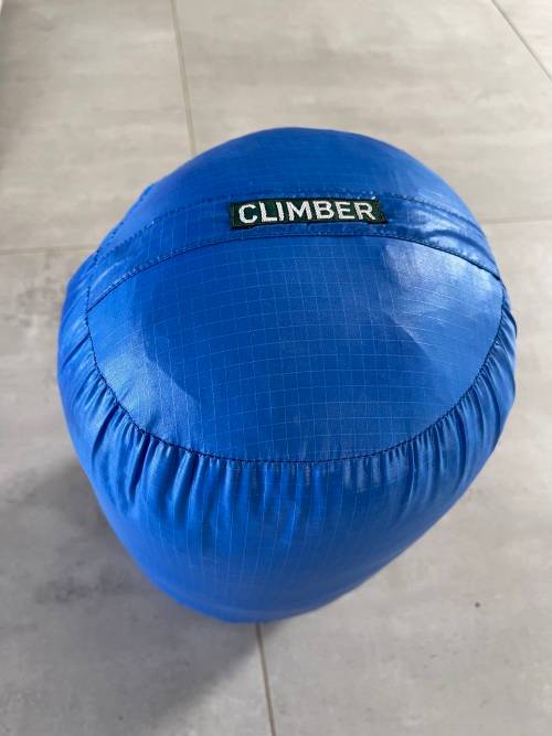 `Climber` - Pre-Owned Adults Down Sleeping Bag `Blue - Rated to (Minus) -4 Degrees