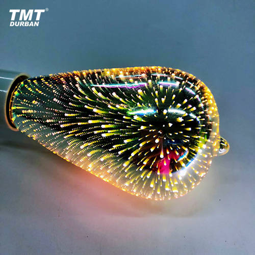 3D Fireworks Light Bulb E27 Screw