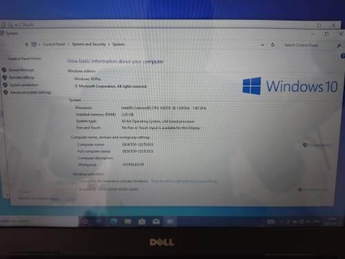 Dell Inspiron 14 Laptop + Dell laptop Bag