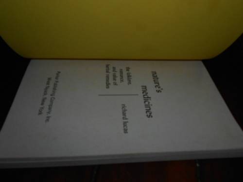 LUCAS, Richard  Nature's Medicines: Folklore, Romance & Value of HERBAL REMEDIES 1966 softback