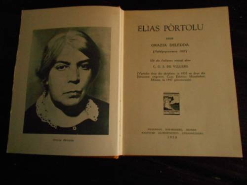GRAZIA DELEDDA (nobelprys 1927) - ELIAS PORTOLU - VERTALING CGS DE VILLIERS - 1950 NAS BOEKH