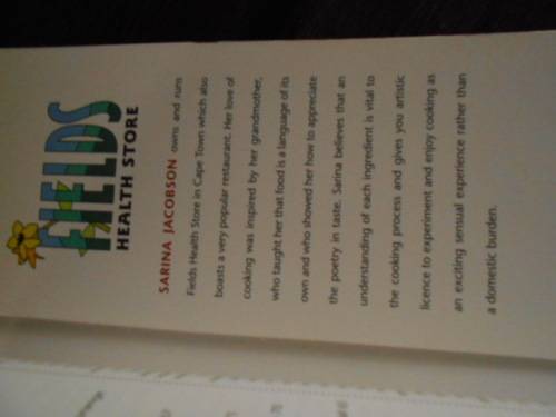 SARINA JACOBSON - FIELDS OF FLAVOUR - DELICIOUS DISHES WITHOUT MEAT
