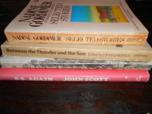 4 SHORT STORIES BOOKS- BETWEEN THUNDER,  PS AGAIN,  16 STORIES GORDIMER SELECTED STORIES