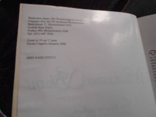 PROF RM BRITZ - WAAKSAME SKANS - TWEETORINGKERK BLOEMF NG KERK 1848-1998  1 STE ED ILLUS