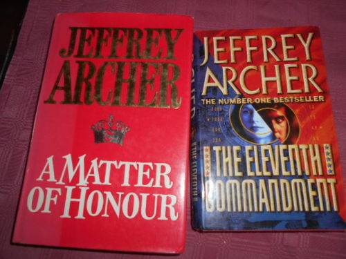 JEFFREY ARCHER  2 BOOKS  A MATTER OF HONOUR  and THE ELEVENTH COMMANDMENT