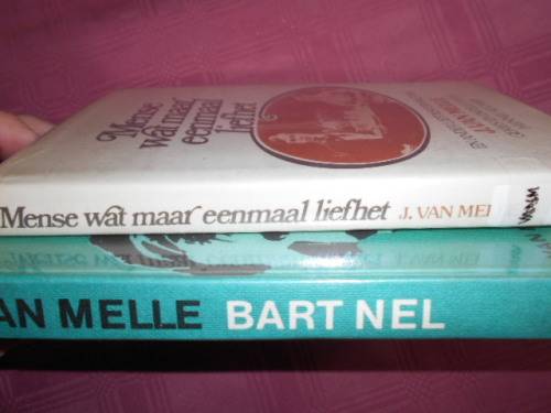 J VAN MELLE 2 BOEKE  -   BART NEL   - 1973 en  MENSE WAT MAAR EENMAAL LIEFHET