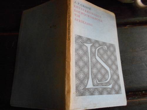 AP GROVE - LETTERKUNDIGE SAKWOORDEBOEK VIR AFRIKAANS -  NASOU BEPERK  2DE ED 1963