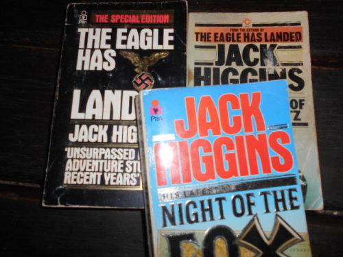 3 JACK HIGGINS   - NIGHT OF FOX,  TESTAMENT CASPAR SCHULTZ, and EAGLE LANDED