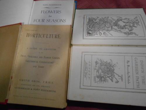 3 BOOKS - FLOWERS  FOUR SEASONS, GARDEN PATH and GUIDE HORTICULTURE 1898 UITENHAGE